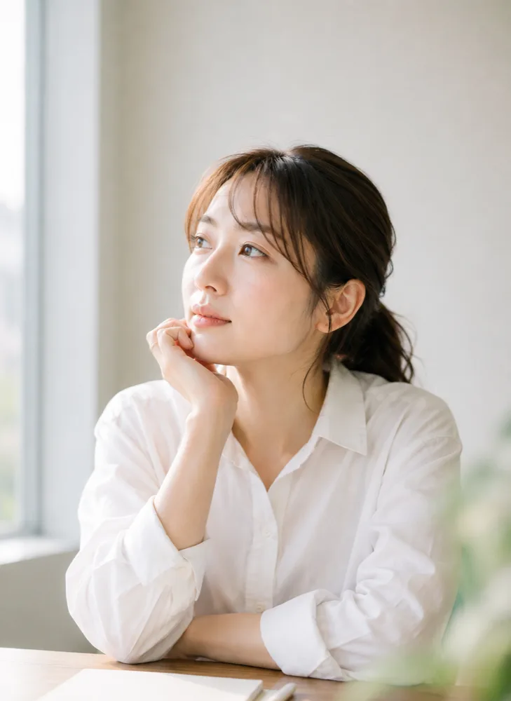 これからの働き方について考える看護師の女性